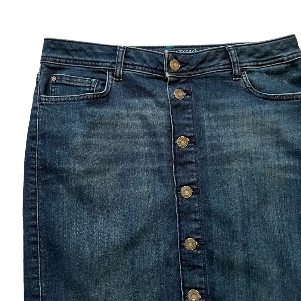 Tommy Hilfiger Denim Button Front Pencil Skirt 6